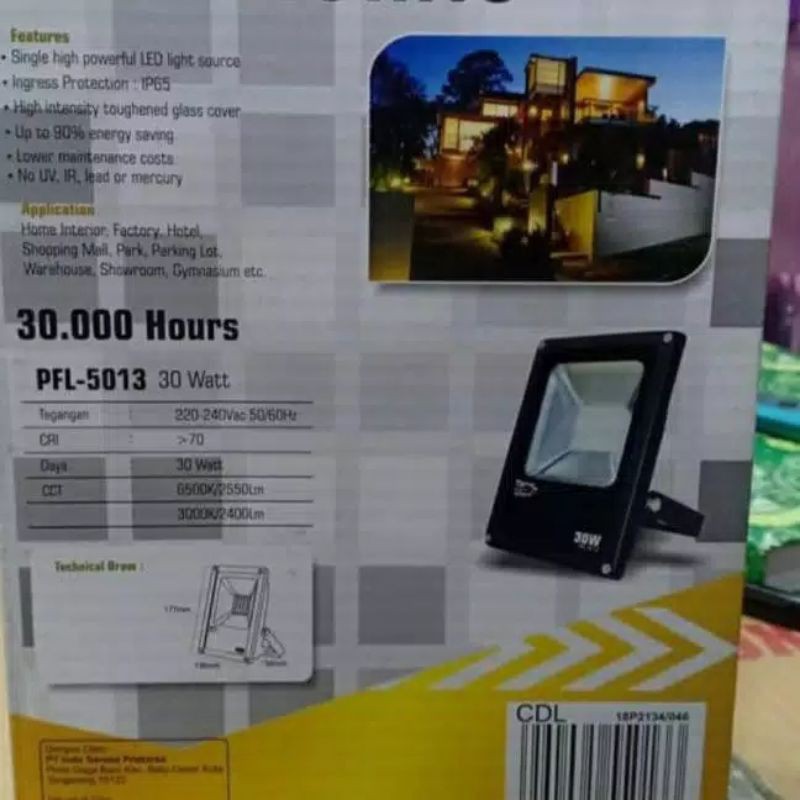 Lampu Sorot LED 30 Watt pioline / Lampu Tembak Floodlight 30w Outdoor / Panggung / Lapangan Taman