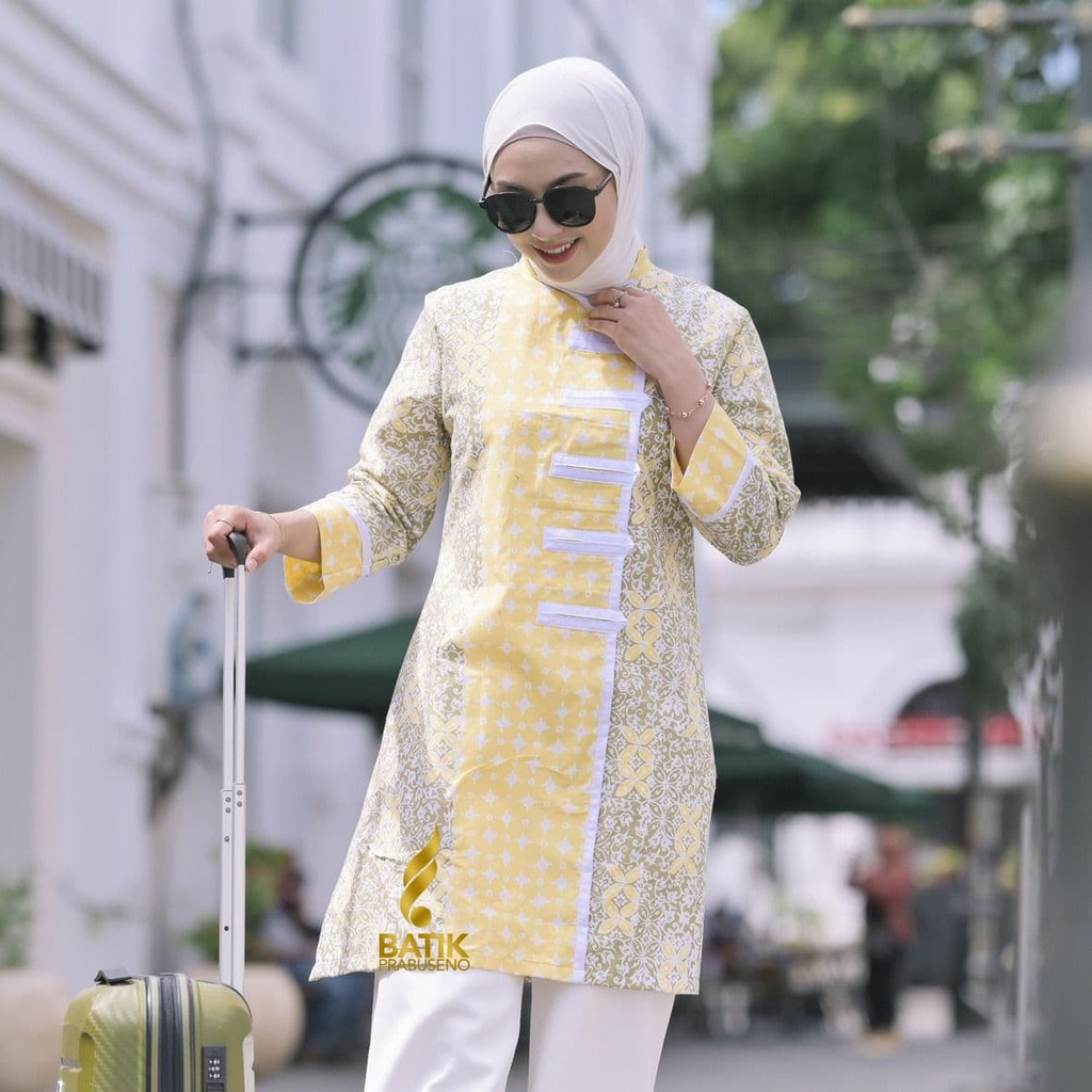 PRABUSENO // Batik Prabuseno - Santika Tunik Batik Wanita Lengan Panjang