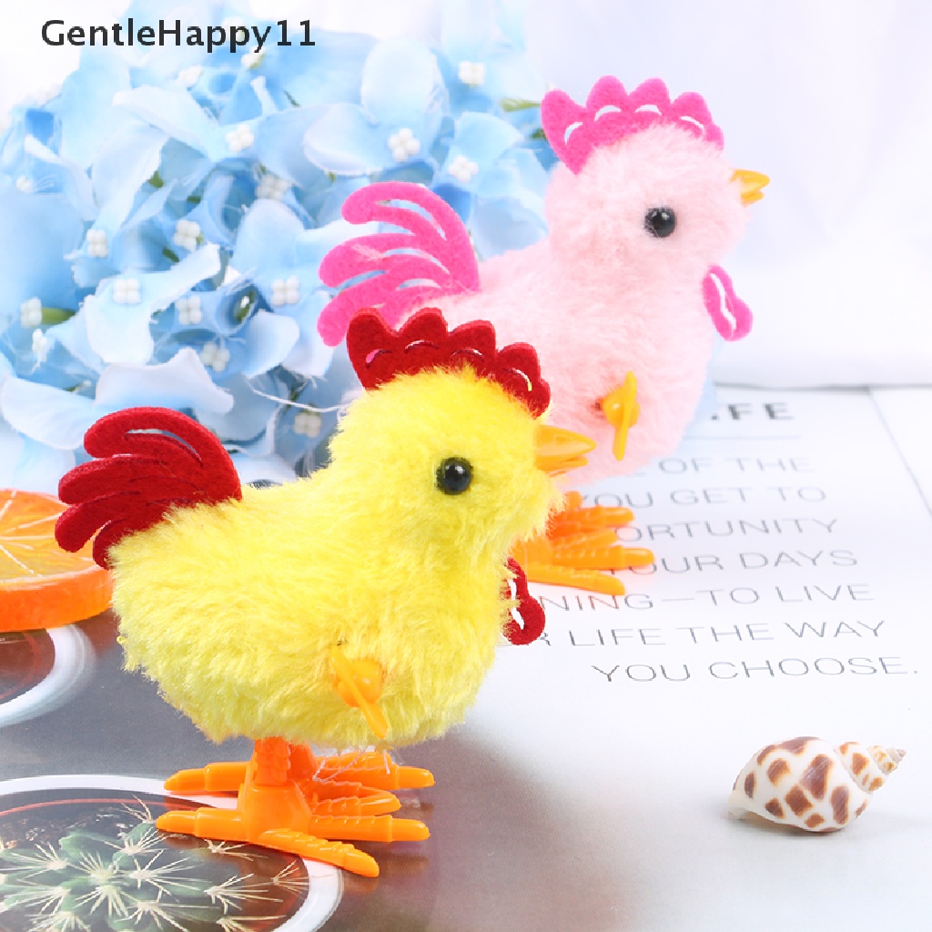 Gentlehappy Mainan Edukasi Anak Ayam Plush Model Clockwork / Putar Jalan / Lompat