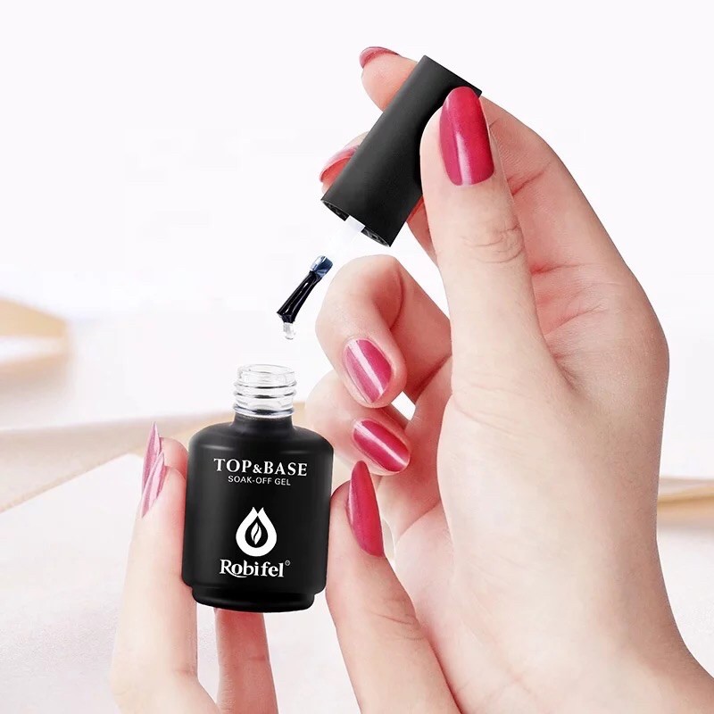 Robifel Base Coat &amp; Top Coat 15ml Made In Korea