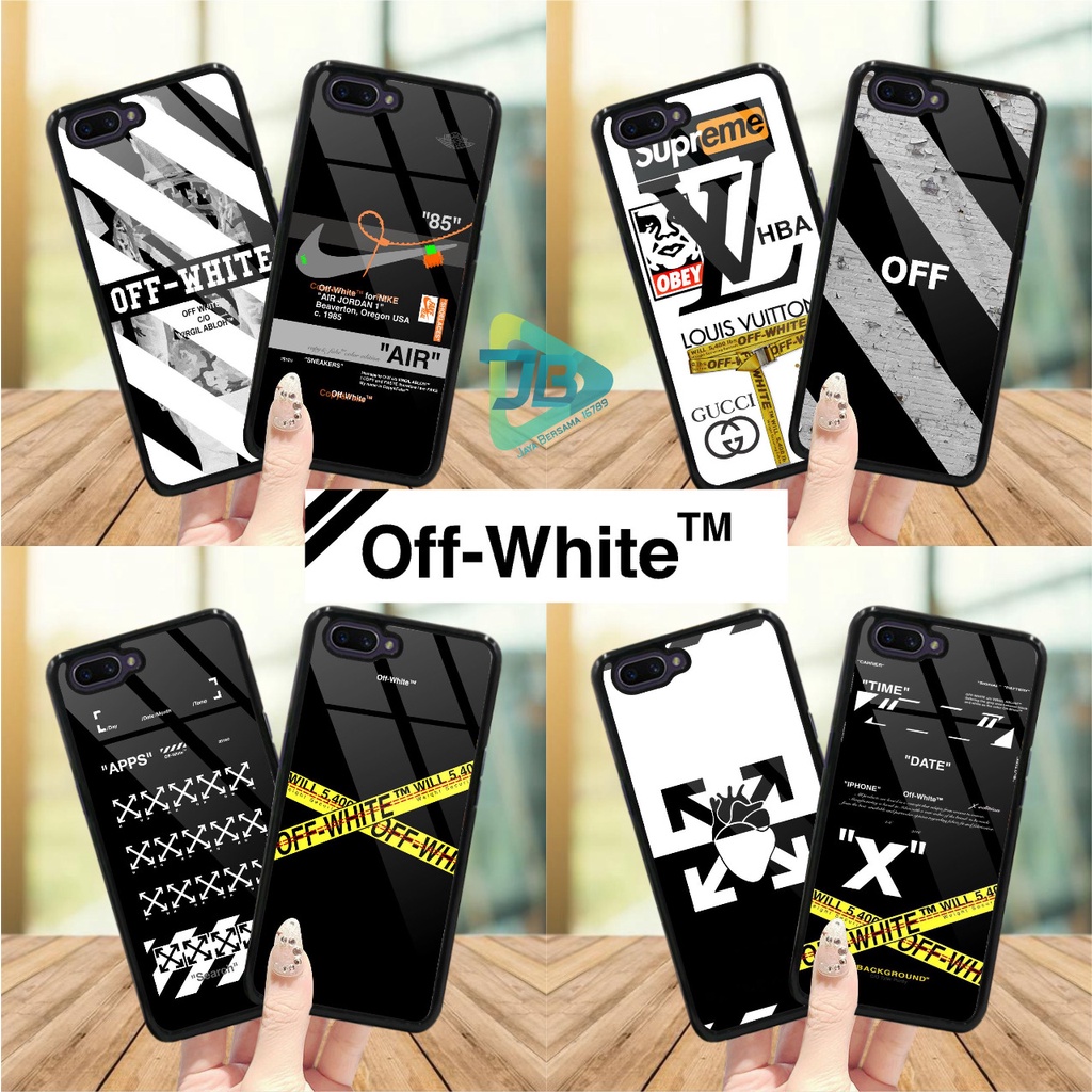 HARDCASE 2D GLOSSY OFF WHITE OPPO VIVO XIAOMI SAMSUNG REALME IPHONE ALL TYPE JB4696