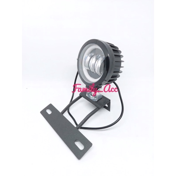 Breket Lampu Tembak Dudukan Plat Nomor Rxk + Lampu Tembak K30 3 Mata Daymaker Bulat Angel Eye RxK