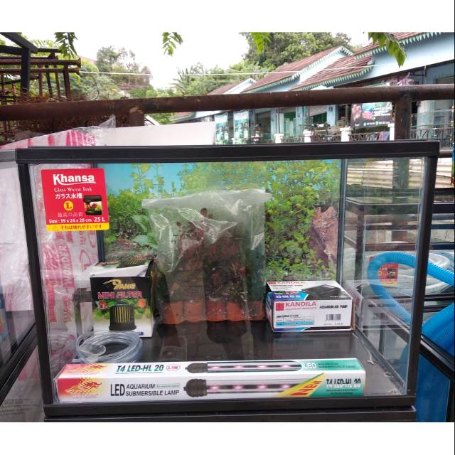 AQUARIUM NIKITA SIZE L + AKSESORIS