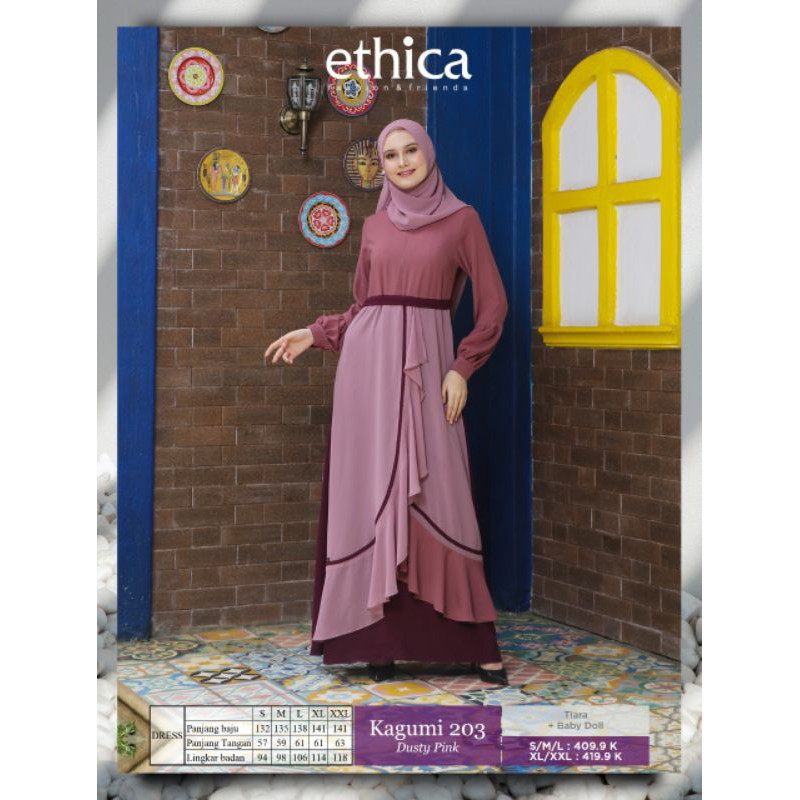 gamis ethica kagumi 203 Dusty pink
