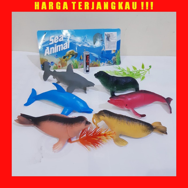 Mainan Set Hewan Laut Besar Karet - Paket Sea Animal Anak Edukatif