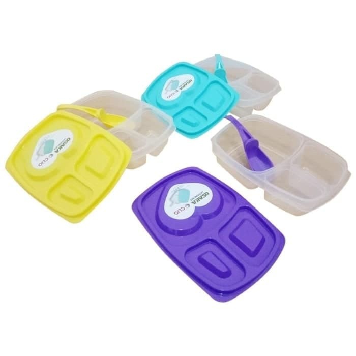 Lunch Box Clio Kotak Osaka dan Sendok - isi 3pcs