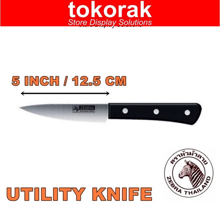 ZEBRA UTILITY KNIFE 5 INCH 100291 - PISAU DAPUR STAINLESS