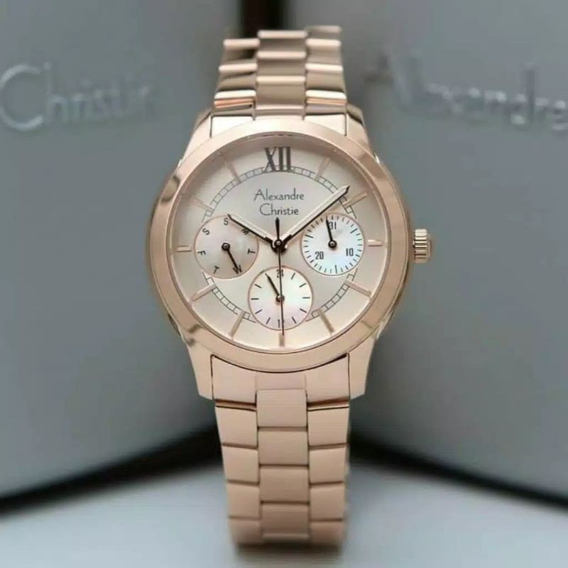 Jam Tangan Alexandre Christie AC 2815 BF Rantai Wanita / Cewek Original