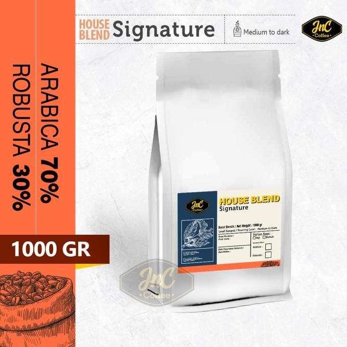 

BISA COD House Blend JnC Signature 1 KG 70% Biji Kopi Arabika 30% Robusta/MINUMAN COLLAGEN/MINUMAN YOYIC/MINUMAN DIET/MINUMAN PEMUTIH BADAN/MINUMAN KOREA/MINUMAN KEMASAN/MINUMAN KALENG/MINUMAN KOTAK/MINUMAN SEHAT HERBAL/MINUMAN SEHAT UNTUK TUBUH/MINUMAN