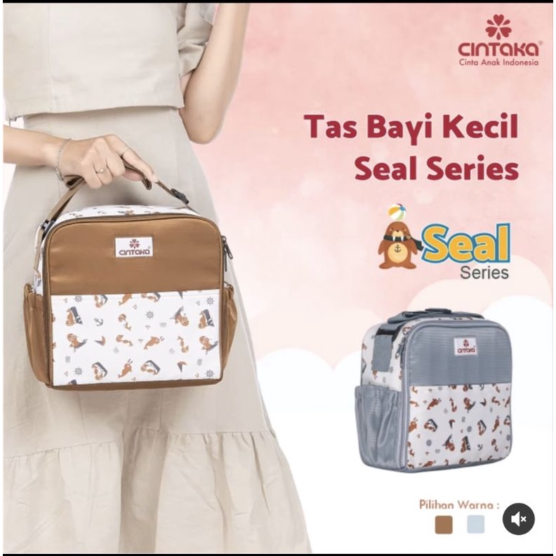 Cintaka Tas Bayi Kecil Saku Print Seal Series - TCT 2653