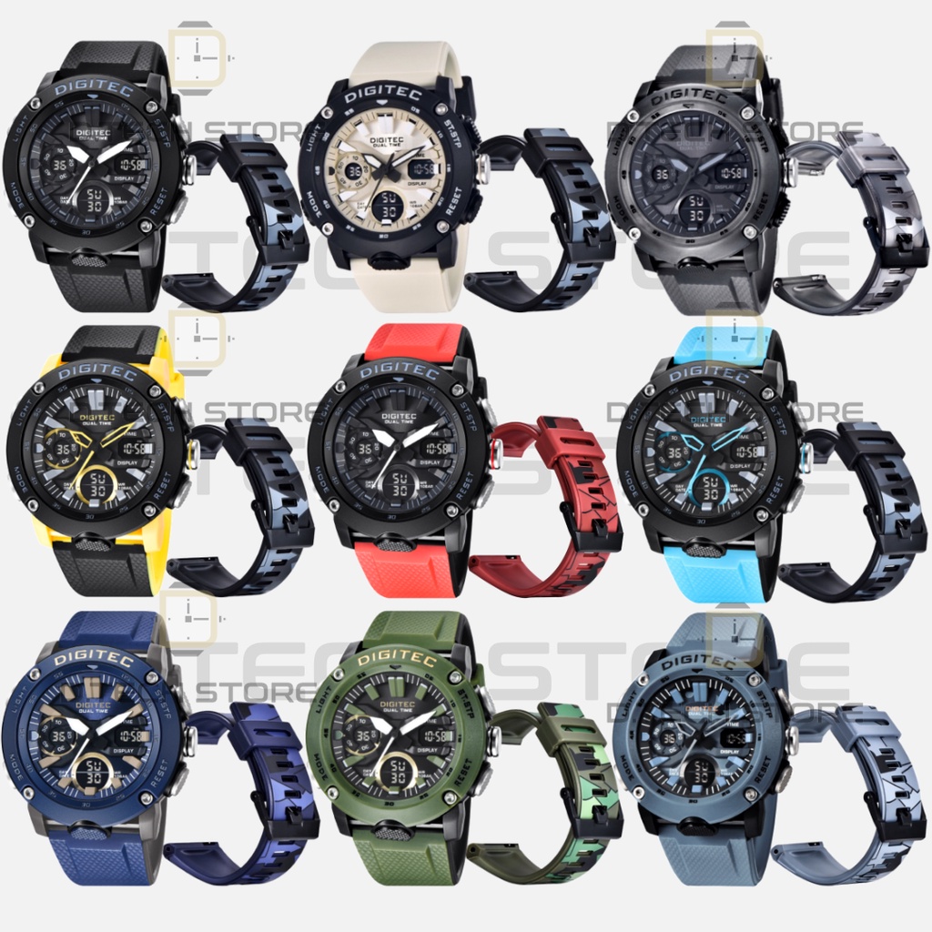 Jam Tangan DIGITEC DA-2094 Original +1 Free Strap/DG-3094 Digitec Original 100%