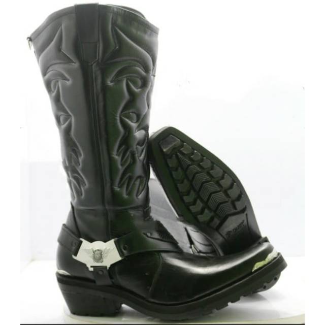 SEPATU PDL BOOTS  Merk Ciarmy Type C-011BK Sepatu tunggang Polantas Tipe Api