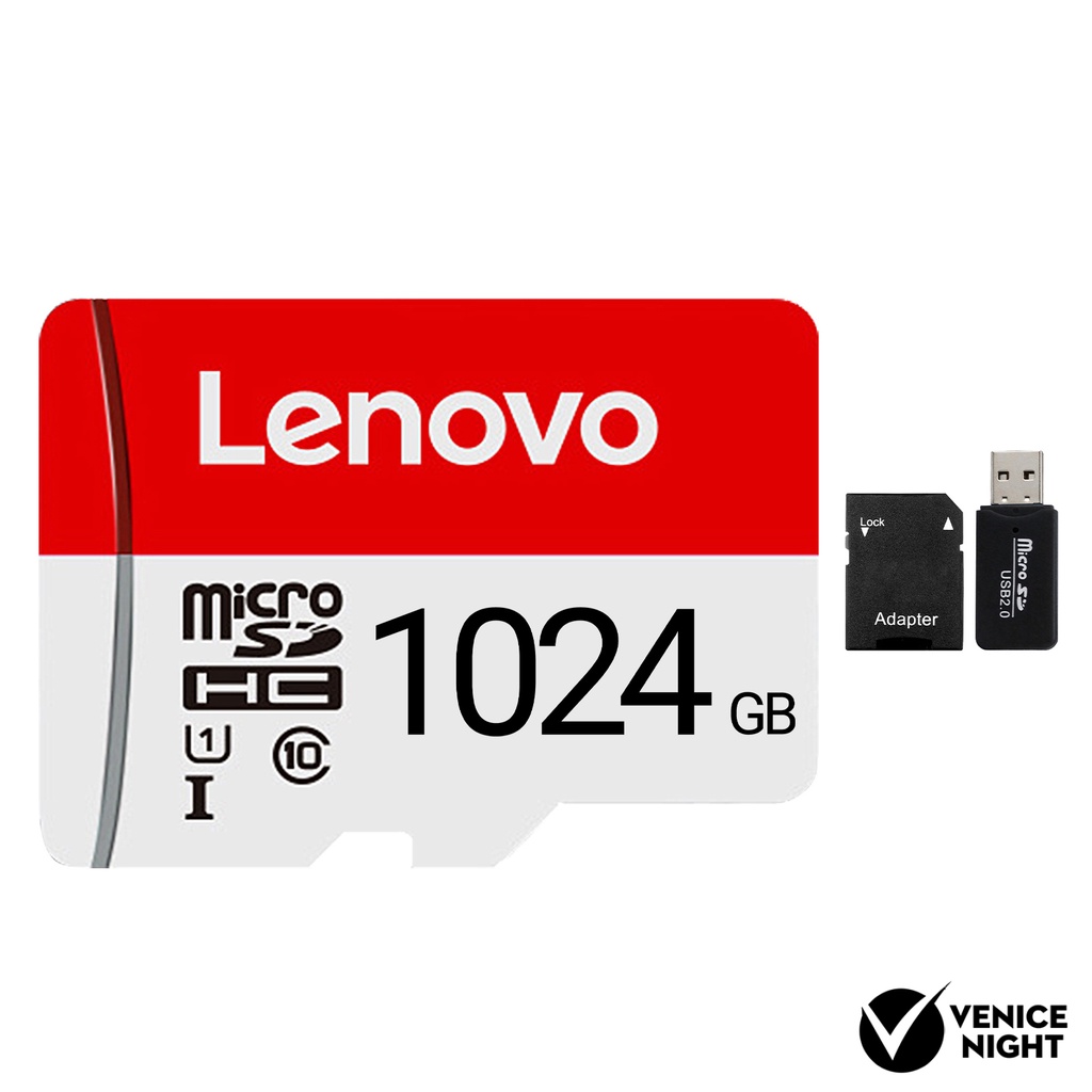 (SC) Lenovo Memory Card 512GB 1TB Transmisi Kecepatan Tinggi Anti Air / Magnetik Untuk MP3 / MP4