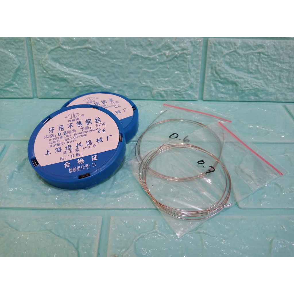 Kawat Klamer kawat Gigi Palsu 1 meteran