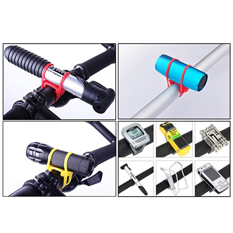 YGRETTE - Silicone Strap Bike Bracket Mount Holder for Flashlight Silikon senter braket sepeda