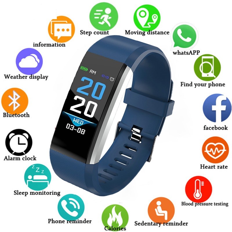 Smartwatch Bluetooth Smartband JAM PINTAR Touch Screen Sport Monitor Tekanan Darah Anti Air