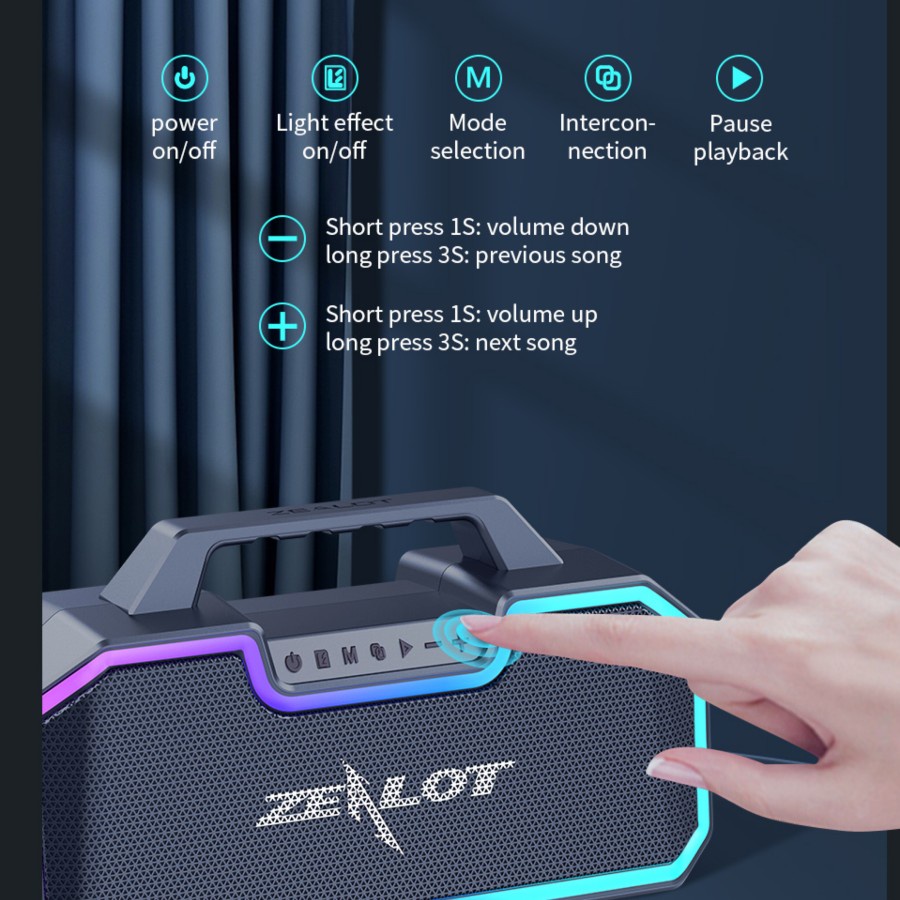 Zealot S57 Portable Bluetooth Speaker 60W