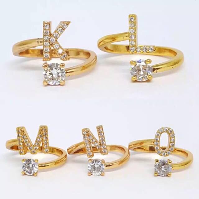 Cincin xuping / Cincin huruf Xuping A-Z terbaru