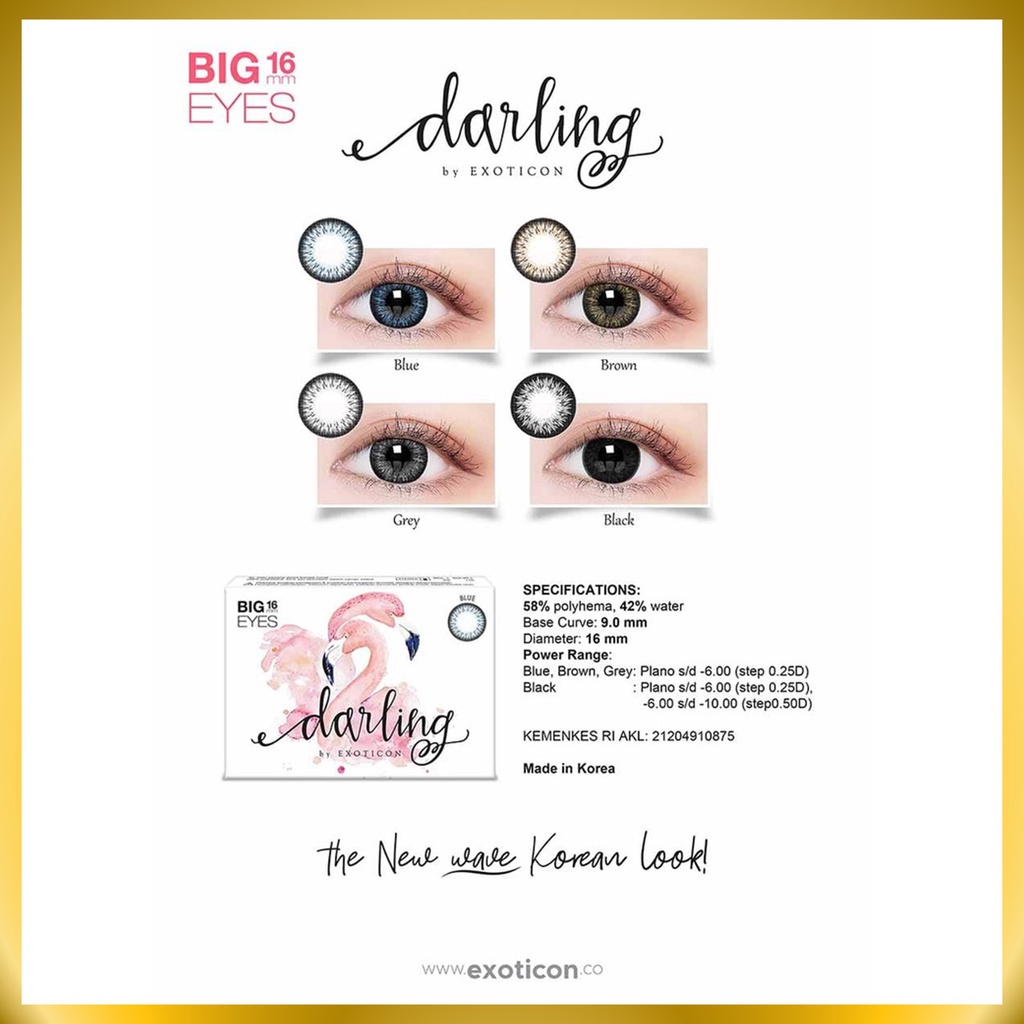 {BISA COD} SOFTLENS X2 DARLING BY EXOTICON NORMAL &amp; MINUS -0.50 SD -3.00