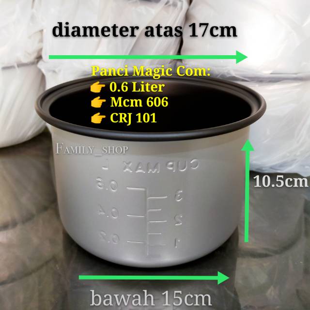 Panci rice cooker 0.6 liter Miyako/Cosmos Dll