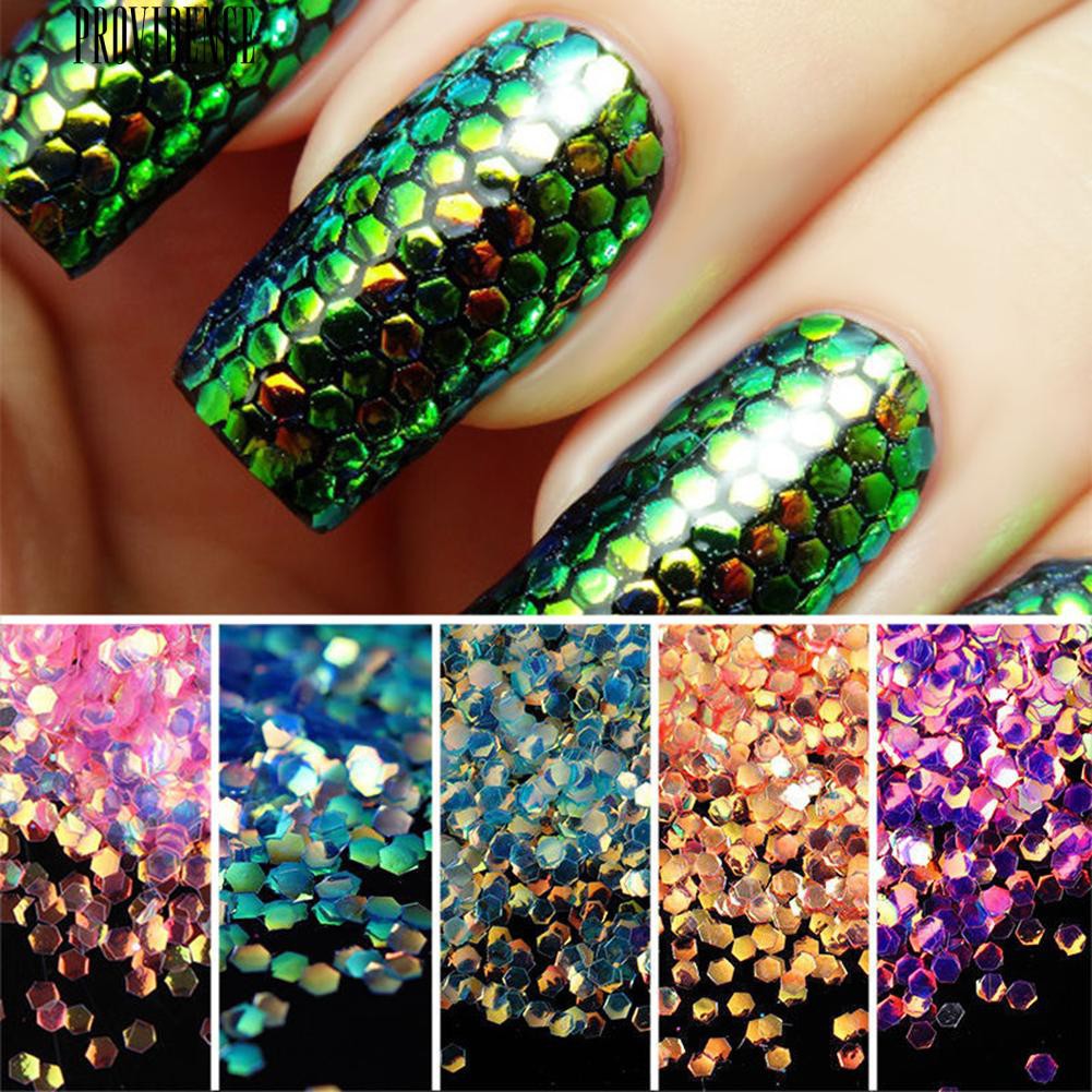 [Bayar Di Tempat] UV Gel Acrylic Nail Art Glitter Skala Tips Sequin Manicure DIY Dekorasi Alat