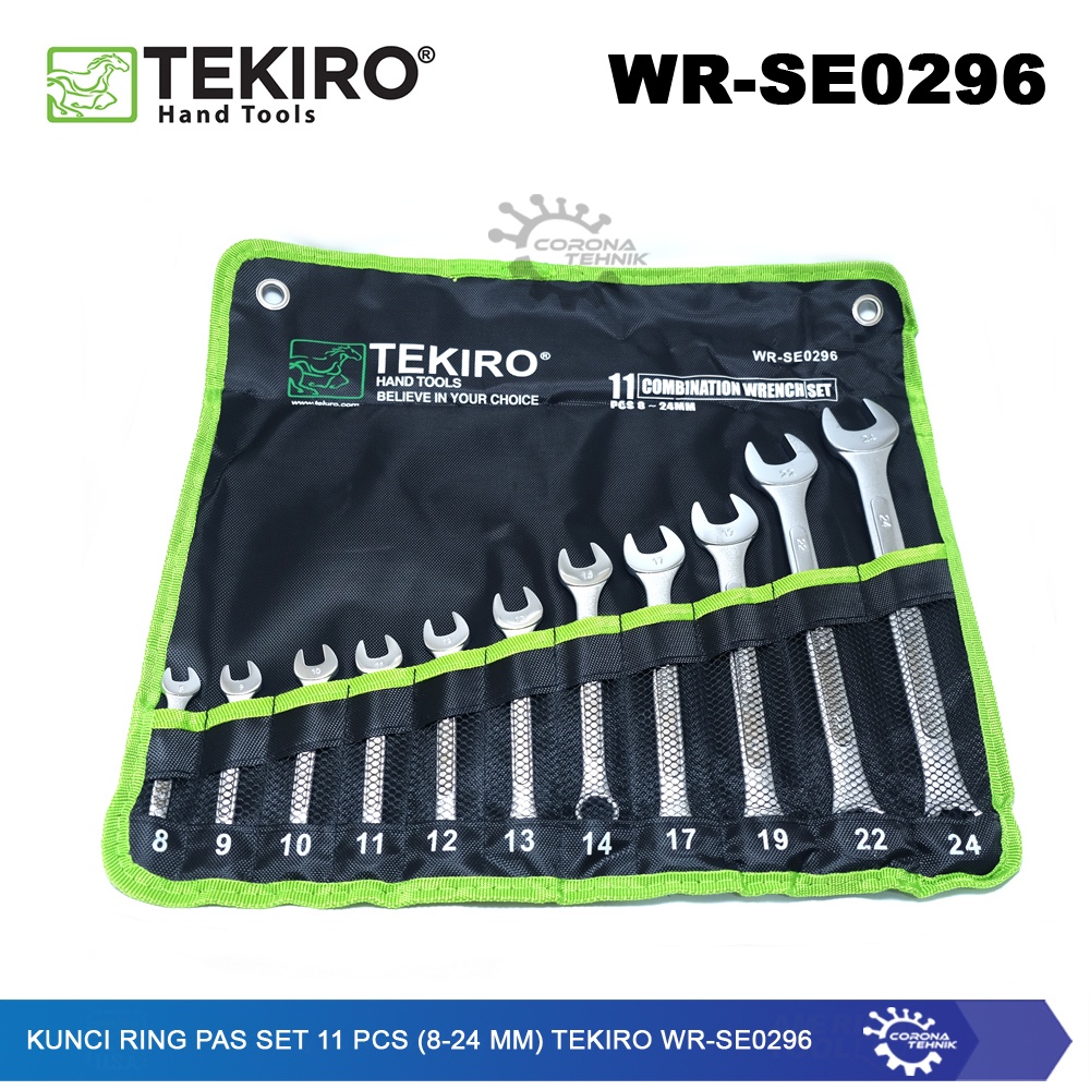 Tekiro WR-SE0296 - Kunci Ring Pas Set 11 Pcs (8-24 mm)