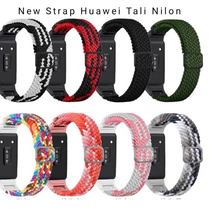(TERBAIK) Strap Huawei Band 7 Nilon Tali Huawei Band 7 Nilon Bahan Kancing Stainless