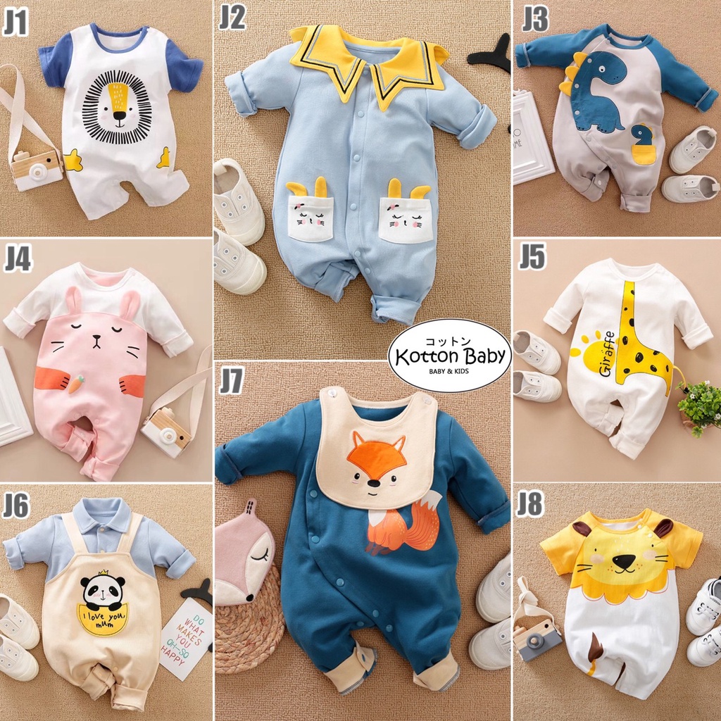 0-18bln PAKAIAN BAYI [Kualitas Impor] BAJU ANAK JUMPER JUMPSUIT ROMPER UNISEX YY J catalog