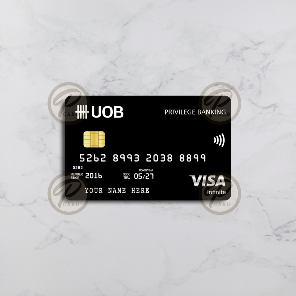 [FAKE] UOB PRIVILAGE BANKING - Card Cover Skin Sticker - PLIATA Stiker Kartu ATM, E-Money, E-Toll