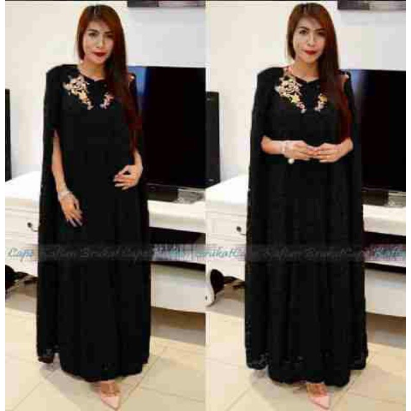 TIKA/JIHAN KAFTAN CAPE BRUKAT/KAFTAN BRUKAT BORDIR/KAFTAN BROKAT/KAFTAN KONDANGAN