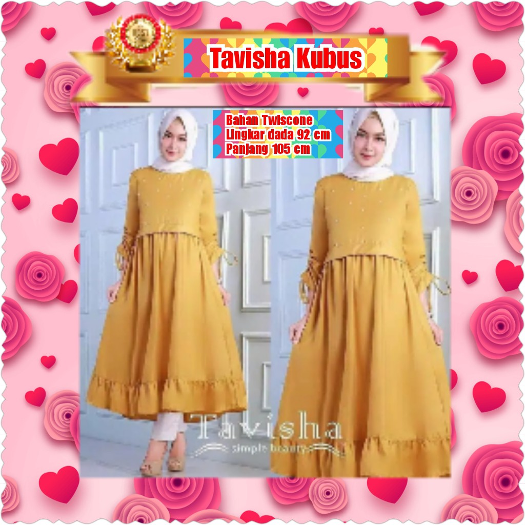 TAVISHA TUNIK MAROON / PAKAIAN MUSLIM WANITA/TERPOPULER/TERLARIS/TERMURAH/KONDANGAN