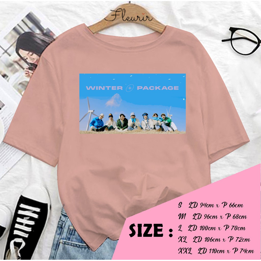 FLEURIR - KAOS  WINTER EDITION KPOP WANITA DEWASA LENGAN PENDEK TEE UNISEX