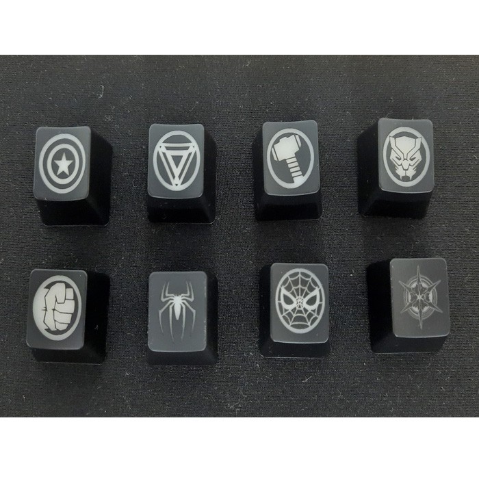 MARVEL HEROES Logo Keycaps Ukuran R4 - Backlit ABS keycap ( tembus LED )