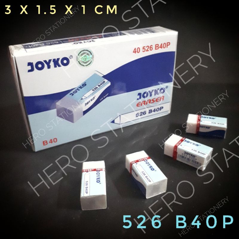

Penghapus joyko kecil putih B40P . 40 unit