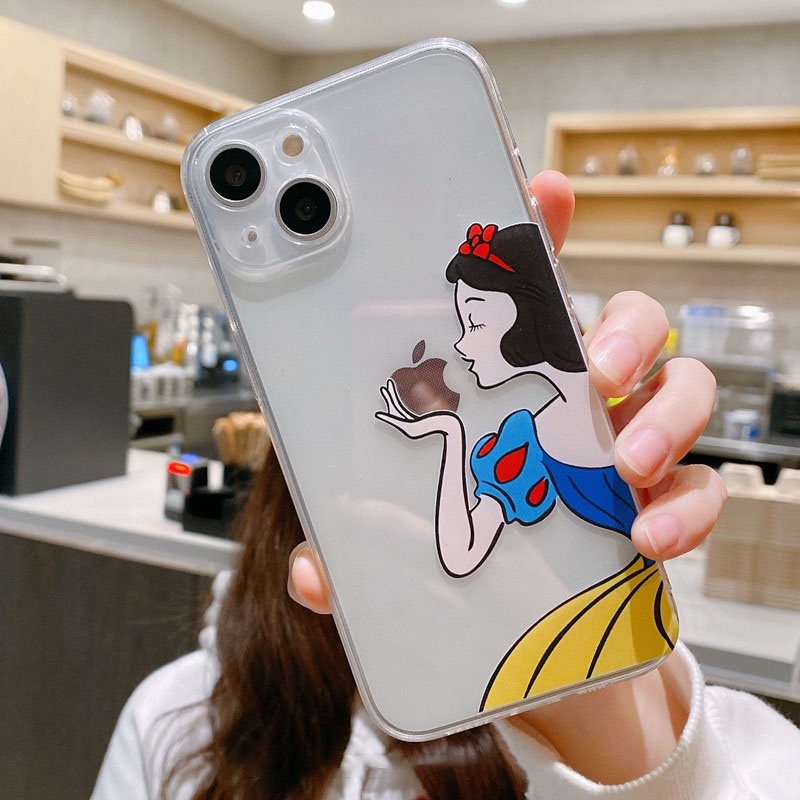 Soft case TPU Motif disney snow white Untuk iphone 11 pro max 13 12 pro max Xs max XR 7plus 8plus 7 8 Se 2020