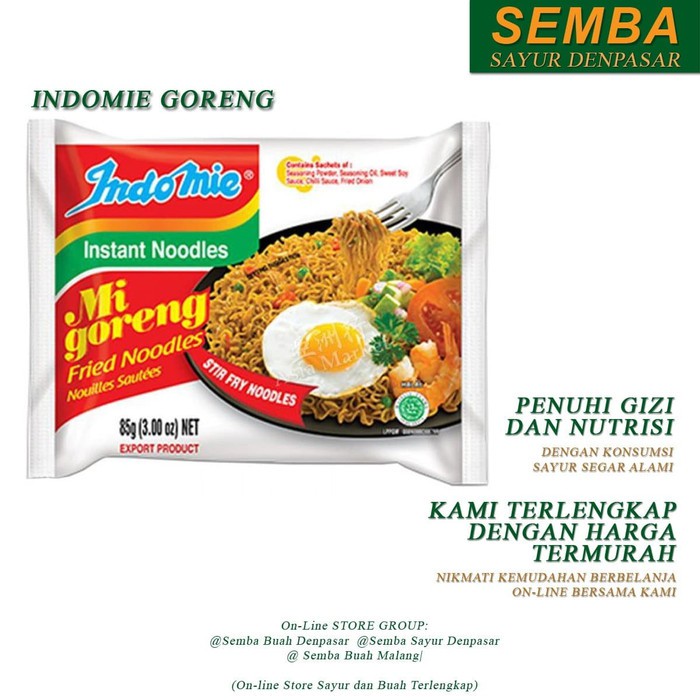 

INDOMIE GORENG sembako DENPASAR BALI sayur sayuran bumbu dapur lauk seafood food makanan murah