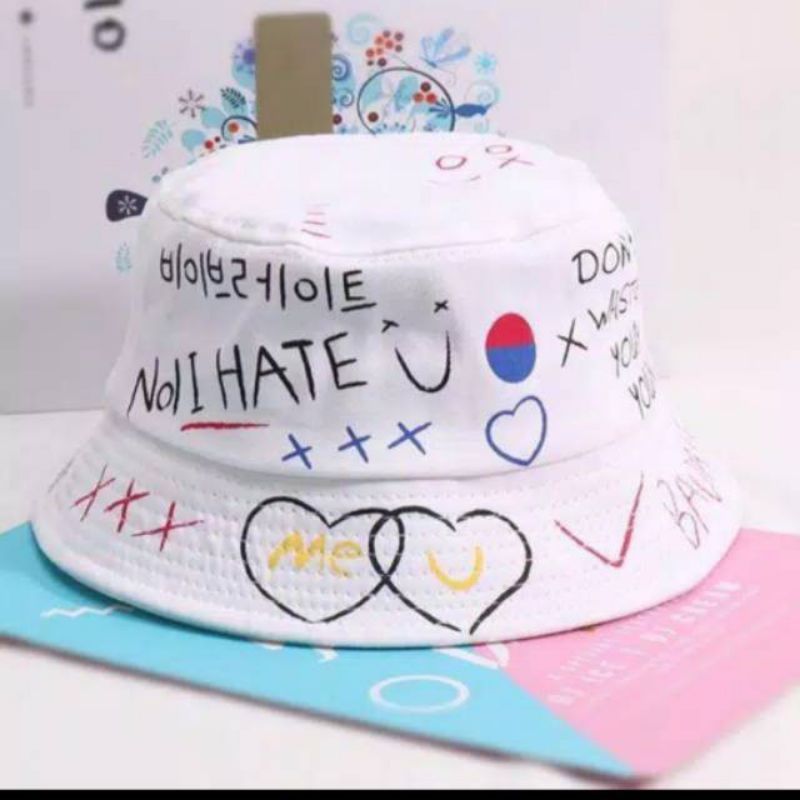 Topi Bucket Korea Untuk Dewasa Full Sablon Topi Bucket Badas