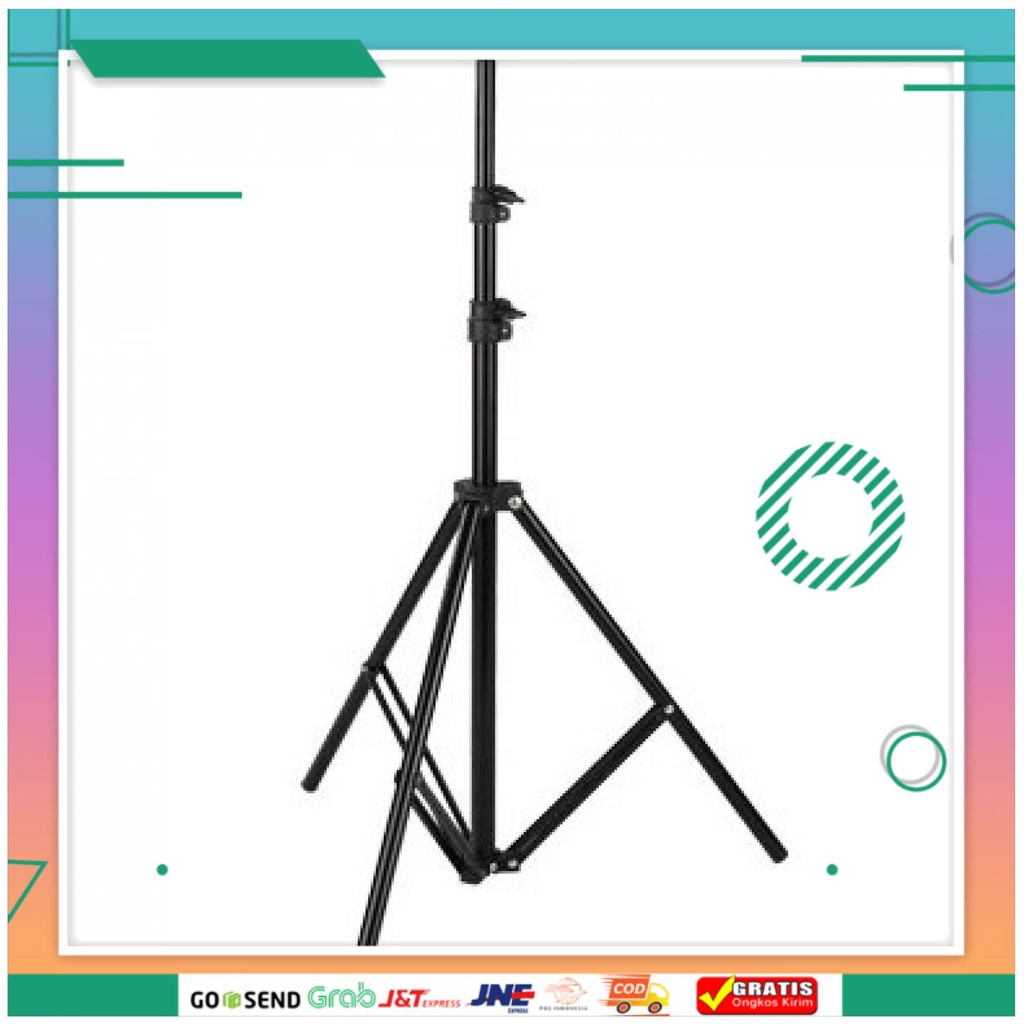 (BISA COD) FTIHSHPSTUDIO Portable Lighting Stand Tripod 3 Section 200cm - SN303