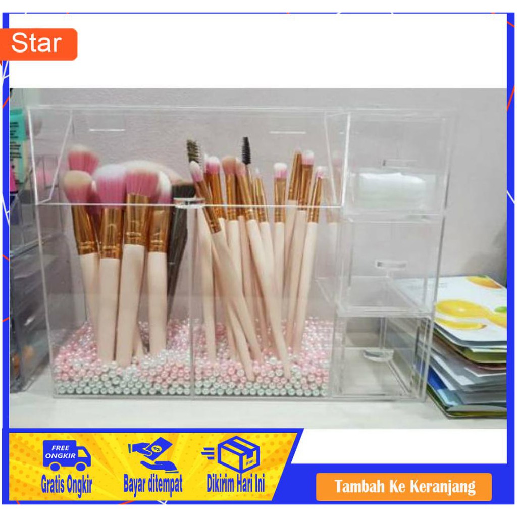 

BAYAR DITEMPAT - AKRILIK BRUSH ORGANIZER , ACRYLIC TEMPAT BRUSH X3 XJ332