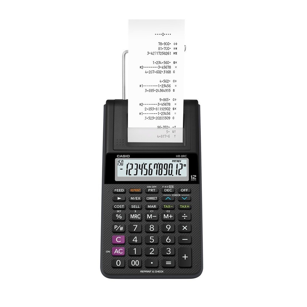 Casio Printing Calculator Hr-8rc Bk