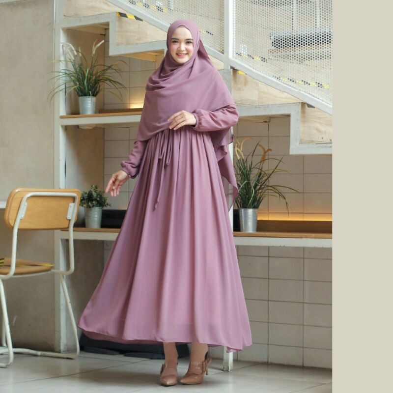 Gamis Cazalea Set Pesanan Ade