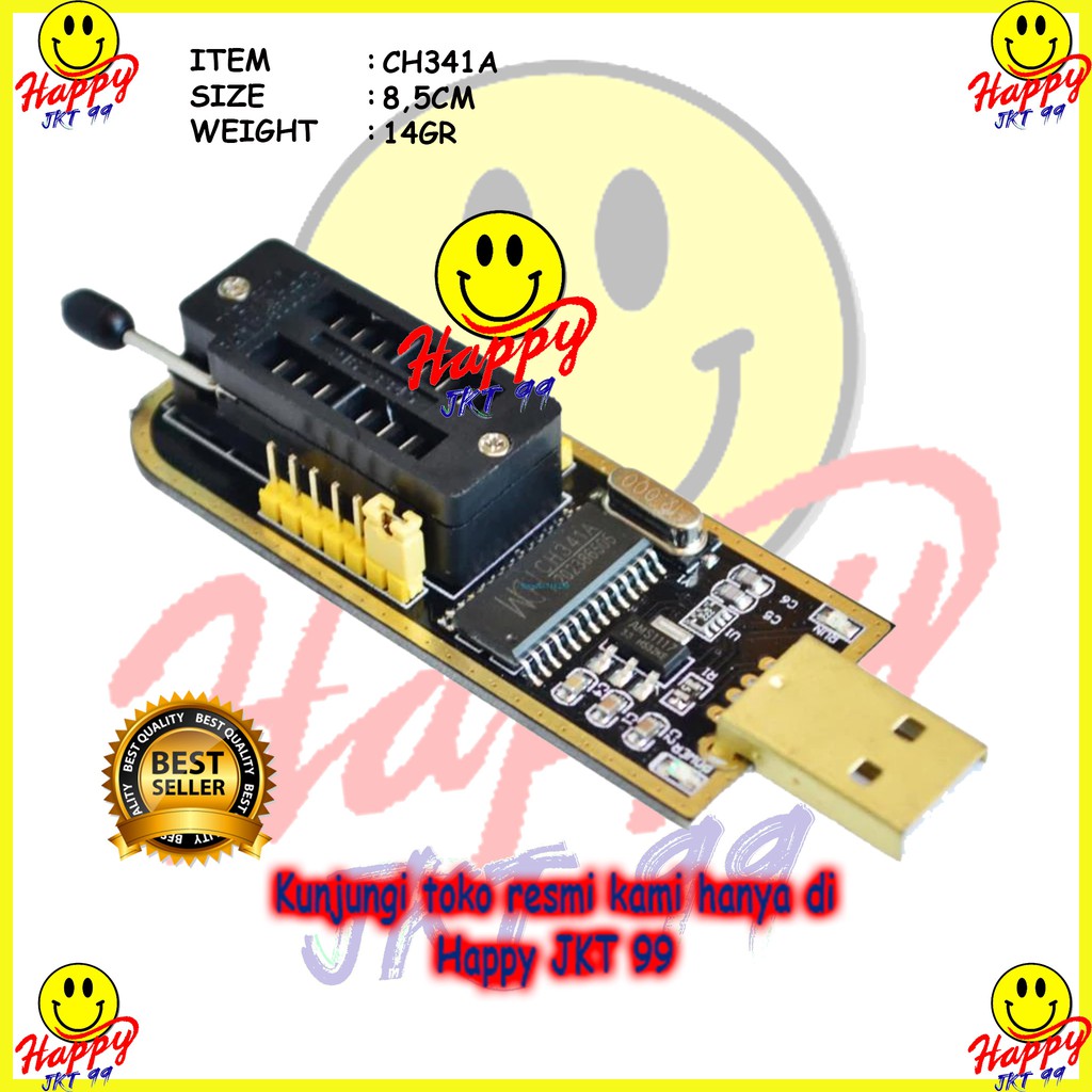 [ HAPPY JKT 99 ] ORIGINAL!!! CH341A CH341 CH 341 24 25 SERIES EEPROM FLASH BIOS USB PROGRAMER