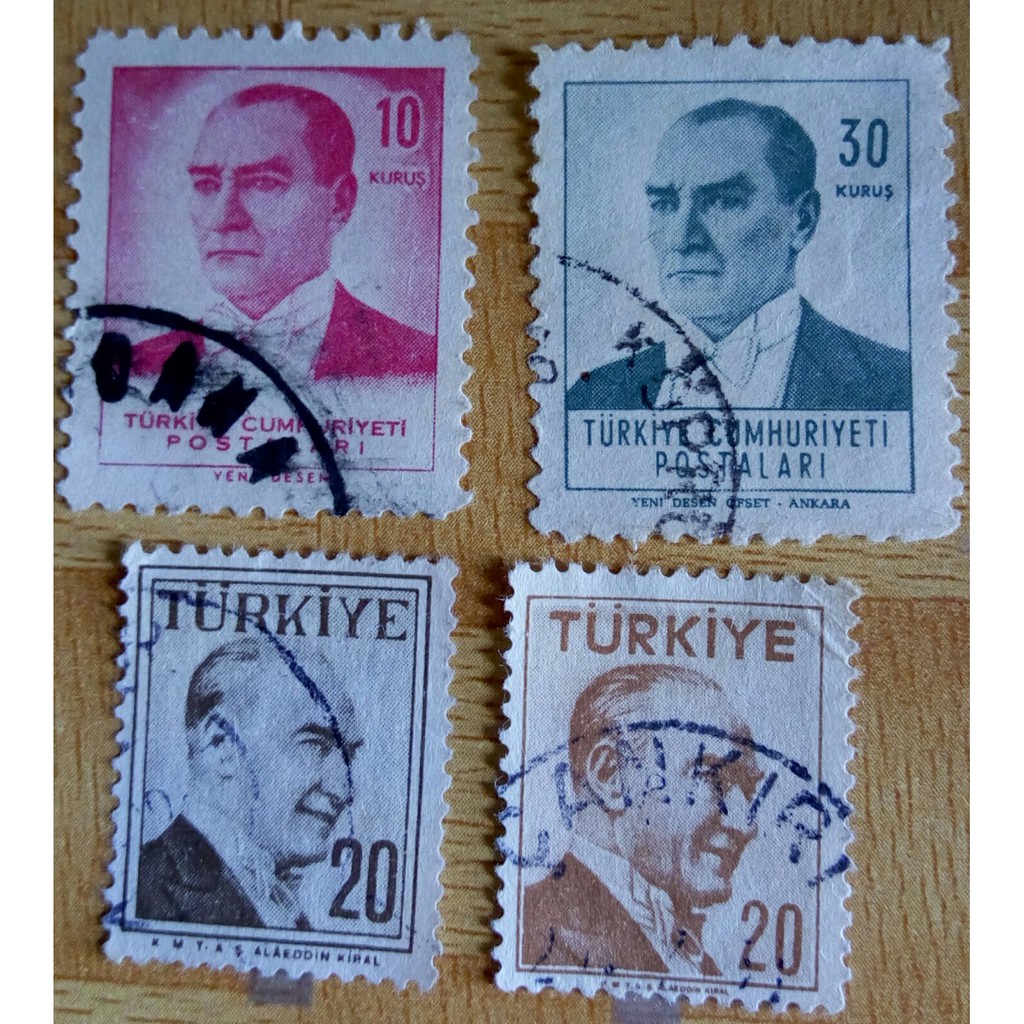 

4 Perangko Turki Seri Kemal Attaturk