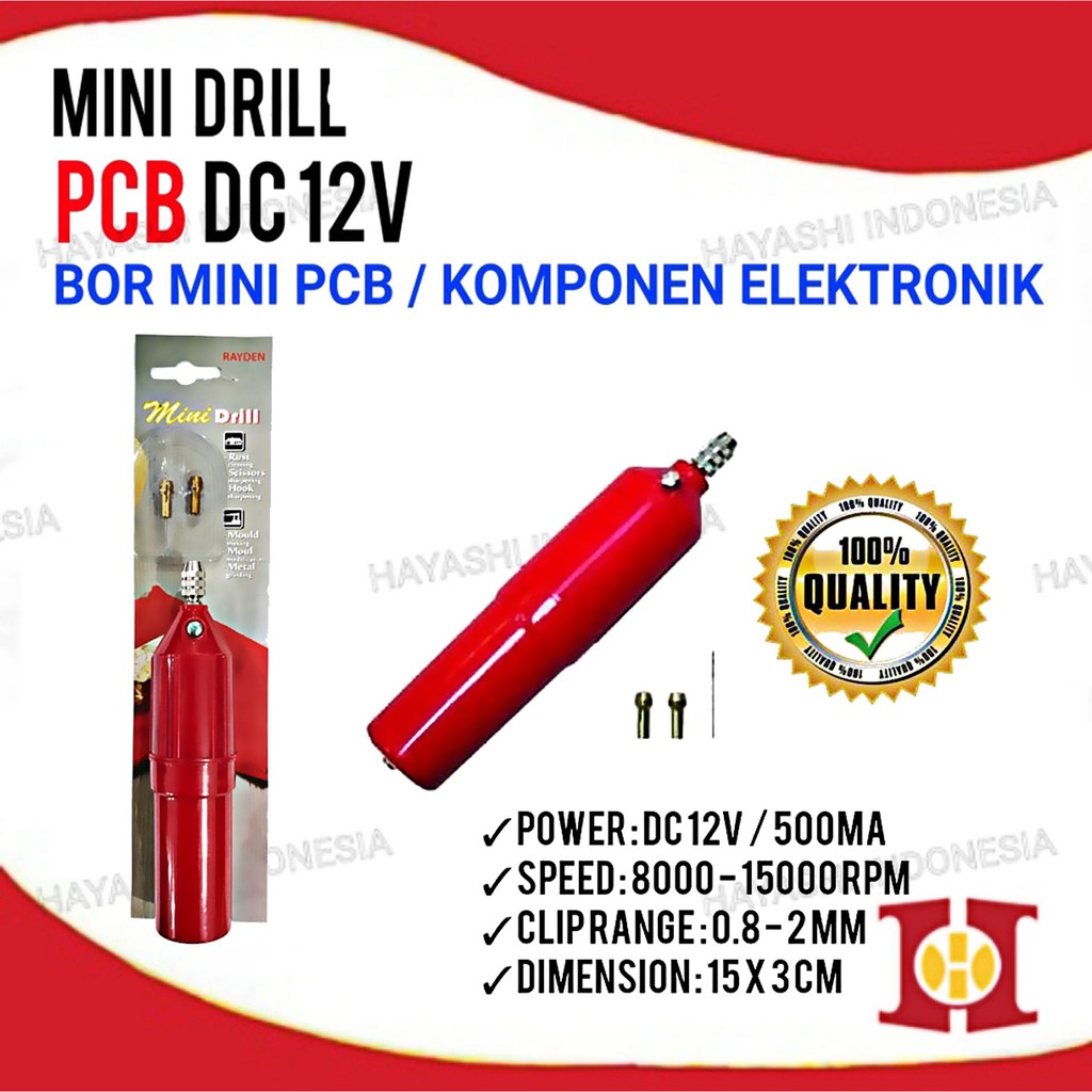 Bor Mini Drill PCB 12v Ekonomis DC Alat Pembuat Lobang Mata Mesin