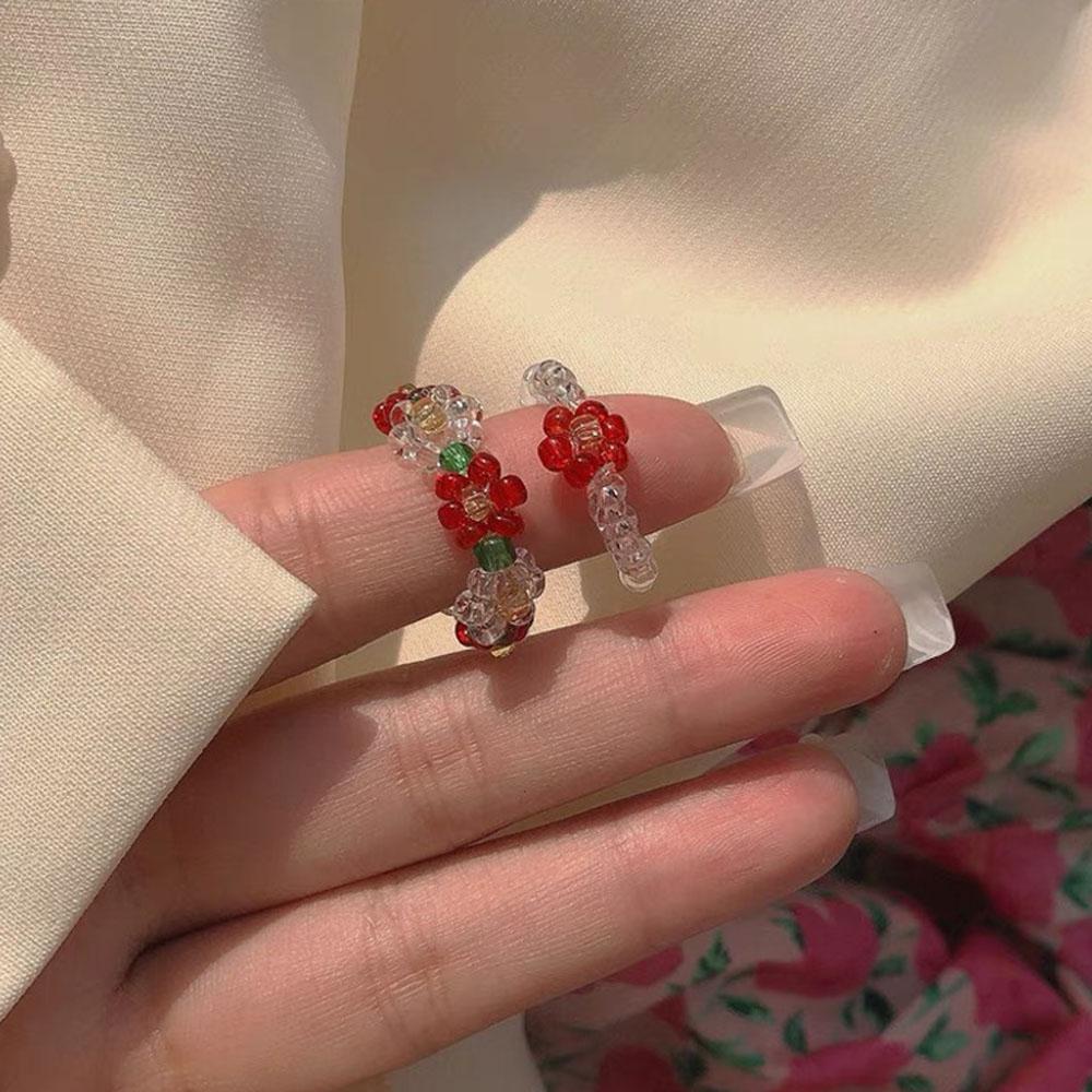 Mxbeauty Cincin Jari Elegan Musim Panas Transparan 2021cincin Ekor Kristal Manis Baru