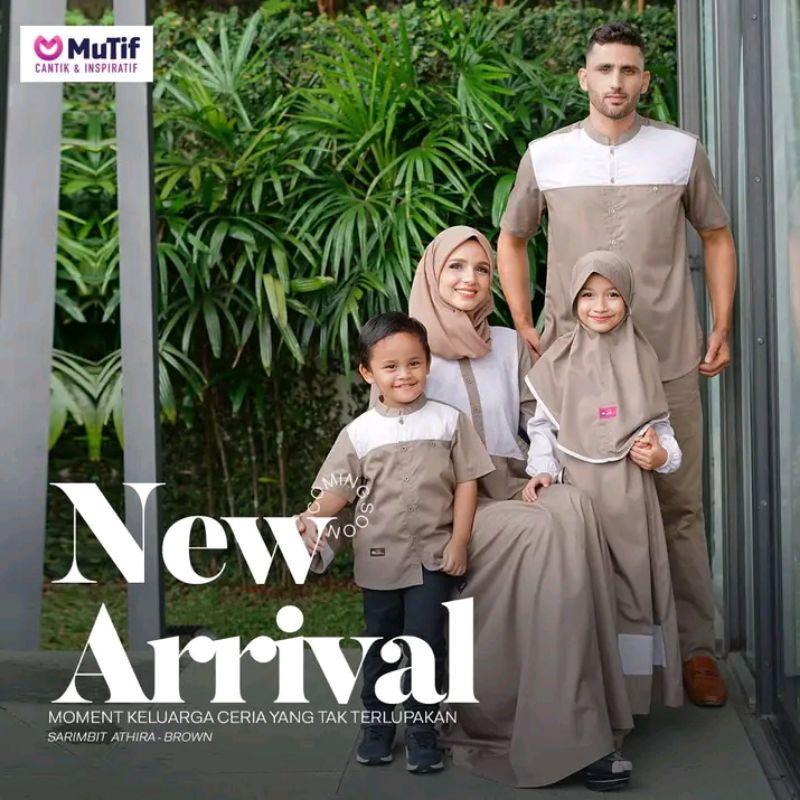 (COD)  MUTIF ATHIRA - ARVIN - AXELLE - ARDILLAH Brown ll Terbaru sarimbit keluarga 2021 bahan katun 
