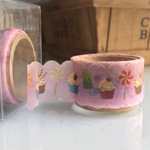 

washi tape die cut cupcake