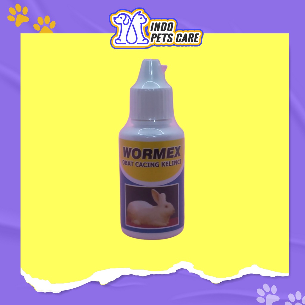 OBAT CACING KELINCI MARMUT - WORMEX 30ML - BASMI CACING PITA , GELANG, CAMBUK DI USUS LAMBUNG & HATI