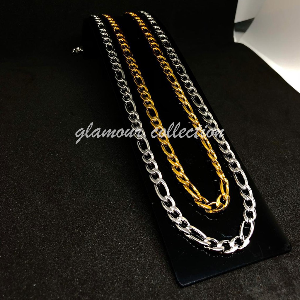 Kalung Titanium HipHop/KPOP model Rantai Rapat Renggang 55CM Fashion Pria Wanita ANTI KARAT !