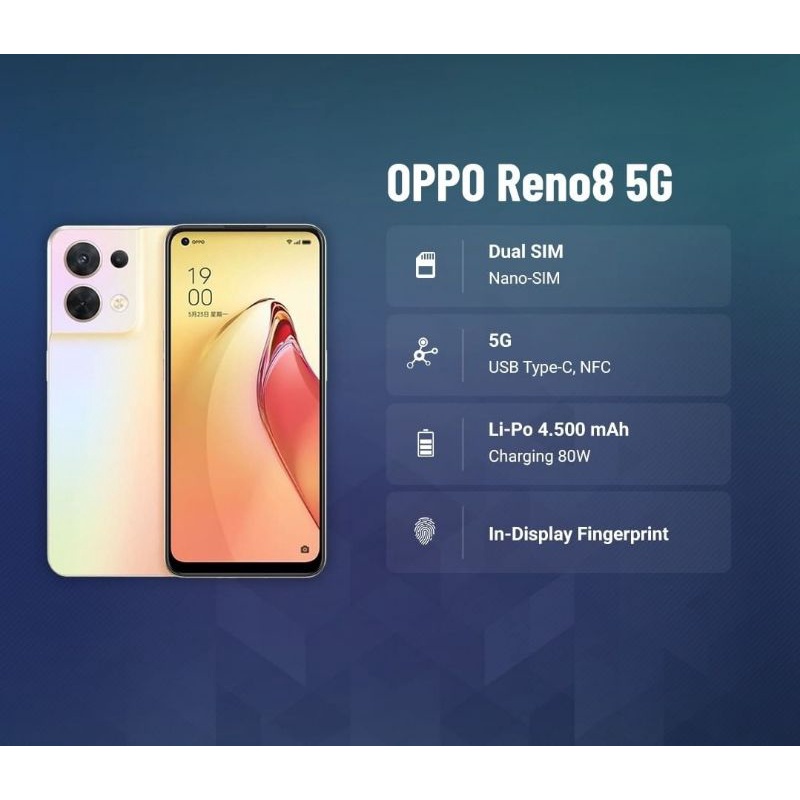 OPPO RENO8 5G 8GB+5GB RAM /256GB ROM GARANSI RESMI OPPO